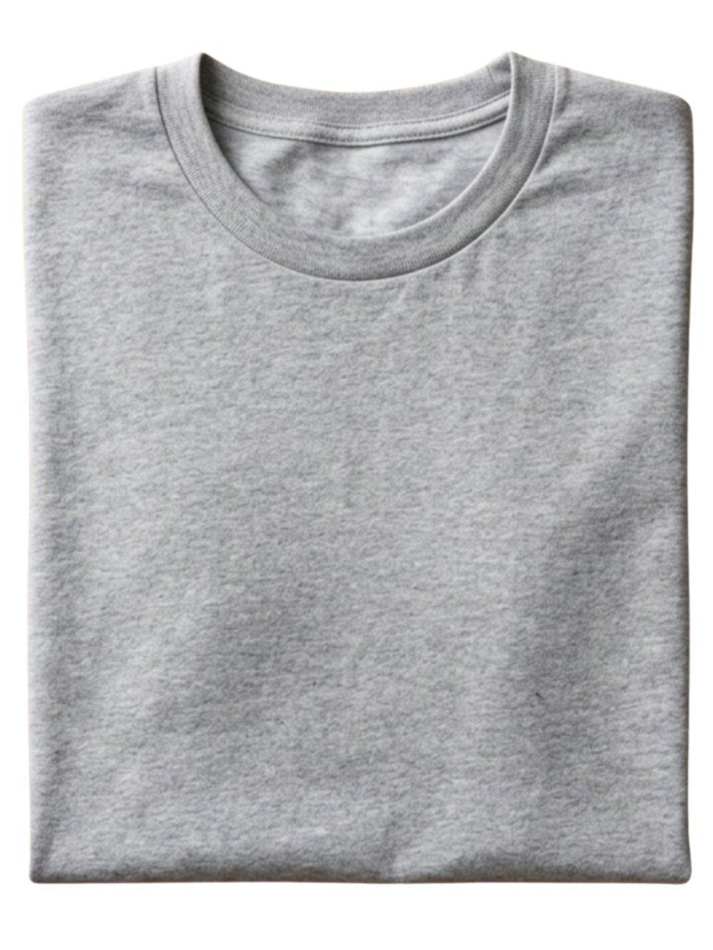 Men's Plain Crew Neck T-Shirt Solid Light Heather Gray Short Sleeve Tee S-XL